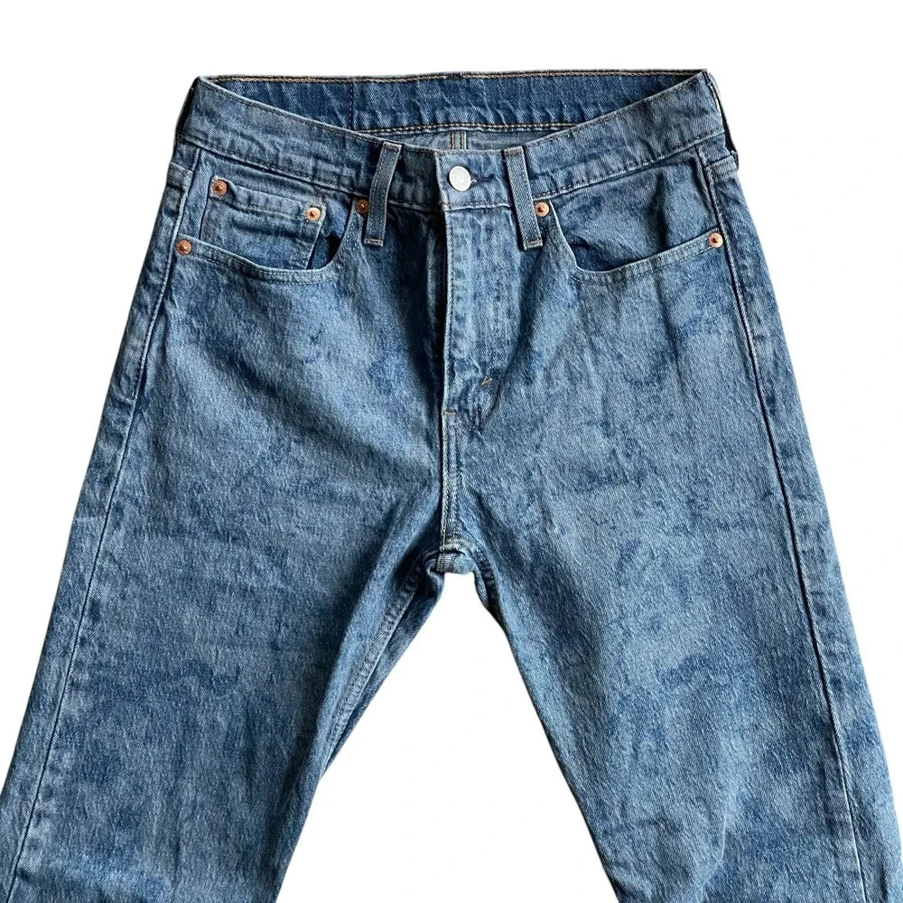 Levis 512 Jeans Mens 29 Blue Denim Slim Fit Leg Acid Wash Measured 29x30